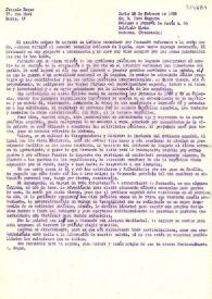 Carta de Joaquín Roger a Juan Segarra. París, 20 de febrereo de 1950 | Biblioteca Virtual Miguel de Cervantes