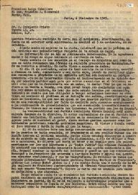 Carta de Francisco Largo Caballero a Indalecio Prieto. París, 6 de diciembre 1945 | Biblioteca Virtual Miguel de Cervantes