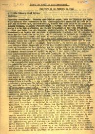 Carta de Jay Lovestone a Trifón Gómez. New York, 21 de febrero de 1946 | Biblioteca Virtual Miguel de Cervantes