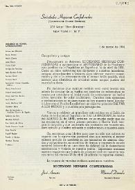 Manifiesto de las Sociedades Hispanas Confederadas. Nueva York, 1 de marzo, 1954 | Biblioteca Virtual Miguel de Cervantes