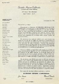 Manifiesto de las Sociedades Hispanas Confederadas. Nueva York, 1 de marzo, 1954 | Biblioteca Virtual Miguel de Cervantes