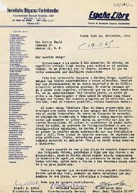 Carta de las Sociedades Hispanas Confederadas a Carlos Esplá. Nueva York, 14 de diciembre de 1964 | Biblioteca Virtual Miguel de Cervantes