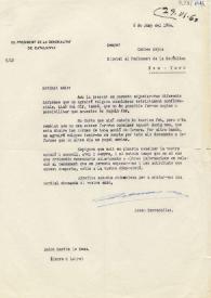 Carta de Josep Tarradellas a Carlos Esplá. Saint Martin le Beau, 8 de junio de 1960 | Biblioteca Virtual Miguel de Cervantes