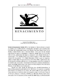 Editorial Renacimiento (Sevilla, 1977- ) [Semblanza] / Diana Cullell  | Biblioteca Virtual Miguel de Cervantes