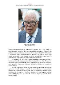 Francisco Fernández del Riego (Vilanova de Lourenzá, 1913-Vigo, 2010) [Semblanza] / Dolores Vilavedra | Biblioteca Virtual Miguel de Cervantes