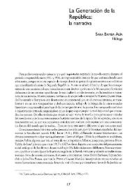 La Generación de la República: la narrativa / Sara Bamba Alía | Biblioteca Virtual Miguel de Cervantes