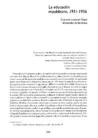 La educación republicana, 1931-1936 / Claudio Lozano Seijas | Biblioteca Virtual Miguel de Cervantes
