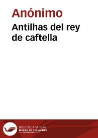 Antilhas del rey de caftella | Biblioteca Virtual Miguel de Cervantes