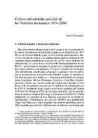 Cultura salvadoreña más allá de las fronteras nacionales 1974-2006 / David Hernández | Biblioteca Virtual Miguel de Cervantes