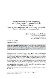 Primo de Rivera y Portugal, 1923-1931: del "peligro español" a la nostalgia de la España autoritaria
 / Jiménez Redondo, Juan Carlos | Biblioteca Virtual Miguel de Cervantes