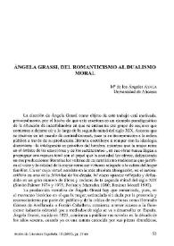 Ángela Grassi, del romanticismo al dualismo moral / Mª de los Ángeles Ayala | Biblioteca Virtual Miguel de Cervantes