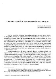 Las piezas "mágicas" de Ramón de la Cruz / Antonietta Calderone | Biblioteca Virtual Miguel de Cervantes