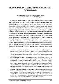 Ana María Arias de Cossío e Idoia Murga Castro: "Escenografía en el exilio republicano de 1939. Teatro y danza". Sevilla: Editorial Renacimiento, 2015, 230 págs. [Reseña] / Olivia Nieto Yusta | Biblioteca Virtual Miguel de Cervantes