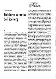 Carta del Perú: "Folklore, la punta del iceberg" / Ana María Gazzolo | Biblioteca Virtual Miguel de Cervantes