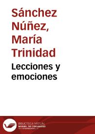 Lecciones y emociones | Biblioteca Virtual Miguel de Cervantes