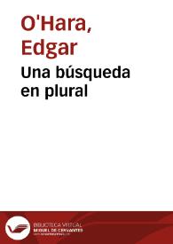 Una búsqueda en plural | Biblioteca Virtual Miguel de Cervantes