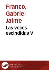 Las voces escindidas V | Biblioteca Virtual Miguel de Cervantes