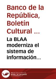 La BLAA moderniza el sistema de información bibliográfica | Biblioteca Virtual Miguel de Cervantes