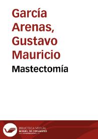 Mastectomía | Biblioteca Virtual Miguel de Cervantes