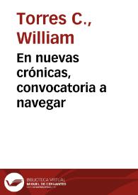 En nuevas crónicas, convocatoria a navegar | Biblioteca Virtual Miguel de Cervantes