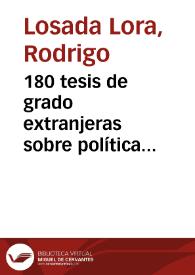 180 tesis de grado extranjeras sobre política colombiana | Biblioteca Virtual Miguel de Cervantes