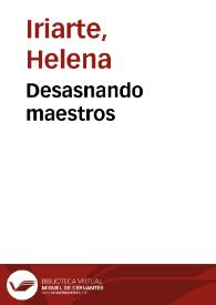 Desasnando maestros | Biblioteca Virtual Miguel de Cervantes