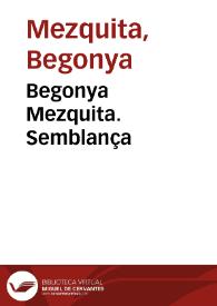 Begonya Mezquita. Semblança | Biblioteca Virtual Miguel de Cervantes