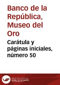 Carátula y páginas iniciales, número 50 | Biblioteca Virtual Miguel de Cervantes