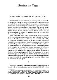 Sobre tres estudios de Silvio Zabala / Diego I. Mateo del Peral | Biblioteca Virtual Miguel de Cervantes