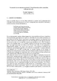 "Acomode los versos con prudencia": la polimetría en dos comedias urbanas de Lope / Fausta Antonucci | Biblioteca Virtual Miguel de Cervantes