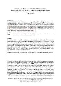 Magris, Vila-Matas e la letteratura come conozcenza. Un' attenuazione della polemica contro il romanzo postmoderno / Pino Menzio | Biblioteca Virtual Miguel de Cervantes