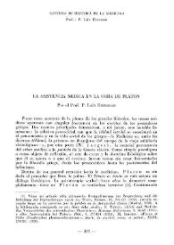 La asistencia médica en la obra de Platón / Pedro Laín Entralgo | Biblioteca Virtual Miguel de Cervantes