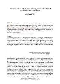 "La verdadera historia de la muerte de Francisco Franco", de Max Aub, o la necesidad de reescribir la historia / Barbara Greco | Biblioteca Virtual Miguel de Cervantes