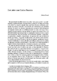 Los años con Carlos Fuentes / Marta Portal | Biblioteca Virtual Miguel de Cervantes
