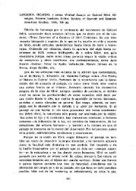 Landeira, Ricardo y otros: "Critical Essays on Gabriel Miró", Michigan, Ricardo Landeira, Editor, Society of Spanish and Spanish-American Studies, 1979, 150 pp. / Mario Merlino | Biblioteca Virtual Miguel de Cervantes