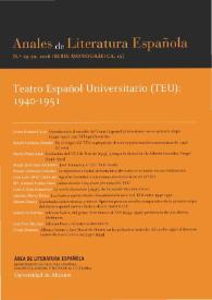 Anales de Literatura Española. Núm. 29-30, 2018 | Biblioteca Virtual Miguel de Cervantes