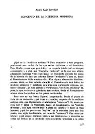Concepto de la medicina moderna / Pedro Laín Entralgo | Biblioteca Virtual Miguel de Cervantes