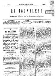 El Jornalero : semanario defensor de los intereses del obrero (Alcoy) | Biblioteca Virtual Miguel de Cervantes