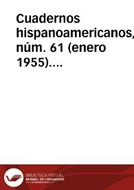 Cuadernos hispanoamericanos, núm. 61 (enero 1955). Brújula de actualidad | Biblioteca Virtual Miguel de Cervantes
