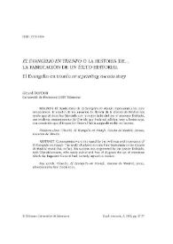 "El Evangelio en triunfo" o la historia de un éxito editorial / Gérard Dufour | Biblioteca Virtual Miguel de Cervantes