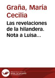 Las revelaciones de la hilandera. Nota a Luisa Valenzuela, "La máscara sarda. El profundo secreto de Perón" / Cecilia Graña | Biblioteca Virtual Miguel de Cervantes