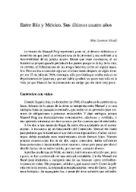 Entre Río y México. Sus últimos cuatro años / May Lorenzo Alcalá | Biblioteca Virtual Miguel de Cervantes