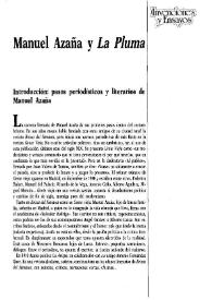 Manuel Azaña y "La Pluma" / Amancio Sabugo Abril | Biblioteca Virtual Miguel de Cervantes