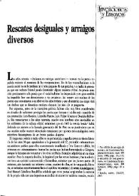 Rescates desiguales y arraigos diversos / Pedro Provencio | Biblioteca Virtual Miguel de Cervantes