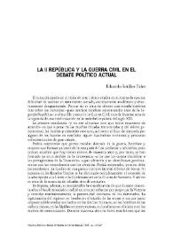 La II República y la Guerra Civil en el debate político actual / Eduardo Sotillos Palet | Biblioteca Virtual Miguel de Cervantes
