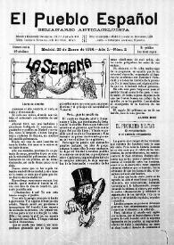 El Pueblo Español : Semanario Anticaciquista. Núm. 2, 23 de enero de 1916 | Biblioteca Virtual Miguel de Cervantes