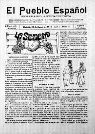 El Pueblo Español : Semanario Anticaciquista. Núm. 3, 30 de enero de 1916 | Biblioteca Virtual Miguel de Cervantes