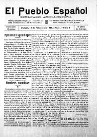 El Pueblo Español : Semanario Anticaciquista. Núm. 5, 13 de febrero de 1916 | Biblioteca Virtual Miguel de Cervantes