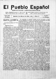 El Pueblo Español : Semanario Anticaciquista. Núm. 8, 5 de marzo de 1916 | Biblioteca Virtual Miguel de Cervantes