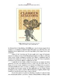 Livraria Sá da Costa (Lisboa, 1913-2008) [Semblanza] / Marta Oliveira | Biblioteca Virtual Miguel de Cervantes